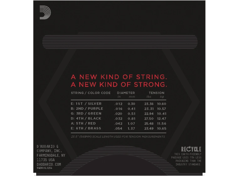 D'addario NYXL1254 El.Gitar Strenger (012-054) 